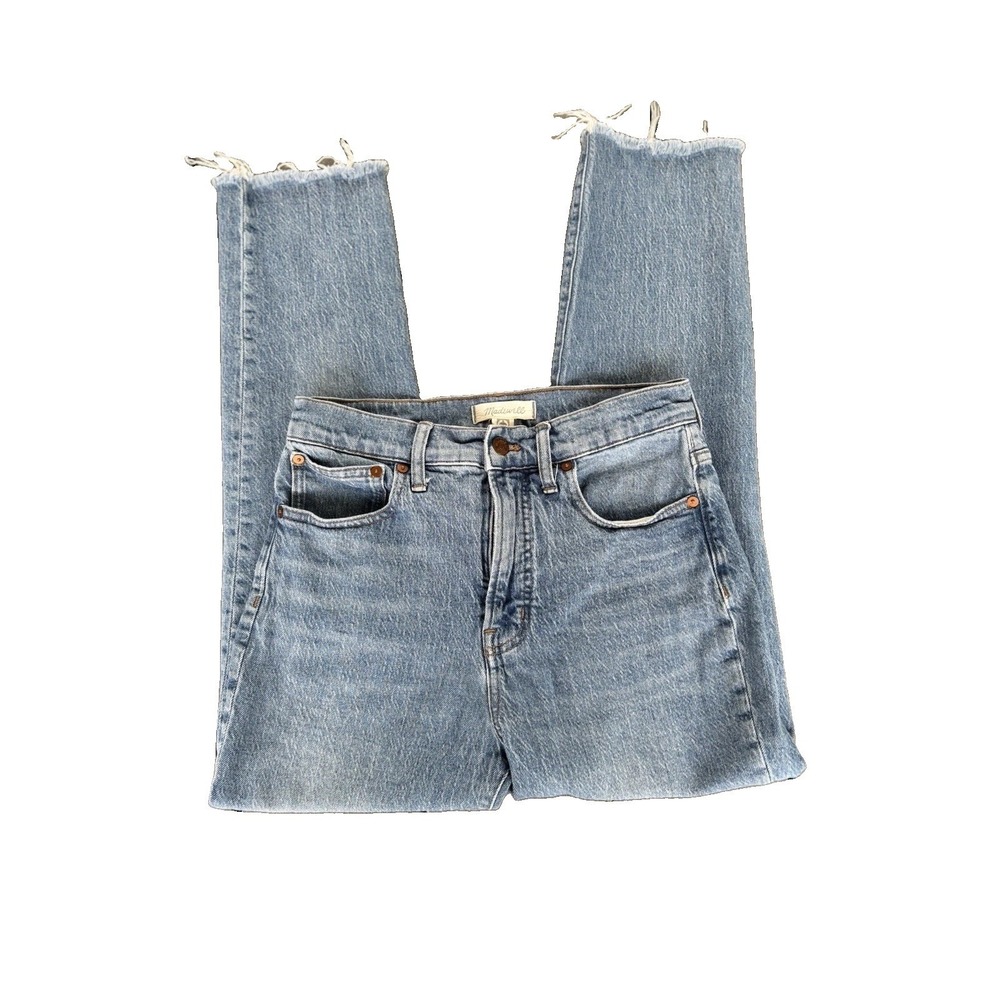 Madewell Womens Perfect Vintage Jeans Size 27 Blue Raw Hem Streetwear